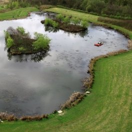 On this small lake one workboat was sufficient but we do have others