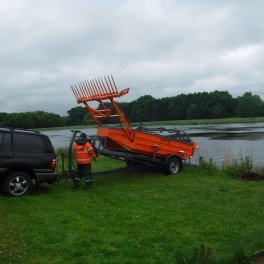 Once on-site, the workboat is prepped & made ready for launch